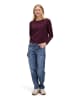 CARTOON Strickpullover mit Rundhalsausschnitt in Dark Aubergine