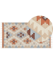 Beliani Kelim DILIJAN in Bunt/Beige/Blau - (W) 80 x (L) 150 cm