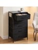 relaxdays Kommode in Schwarz - (B)45 x (H)94 x (T)30 cm