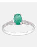 Diamant L'éternel Verlobungsring aus 375 Weißgold mit Diamant mit Smaragd
