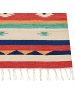 Beliani Kelim MARGARA in Bunt/Rot/Beige - (W) 140 x (L) 200 cm