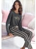 LASCANA Pyjamahose in anthrazit gestreift