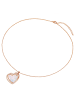 Rafaela Donata Halskette Herz aus Sterling Silber mit Zirkonia und Perlmutt in roségold
