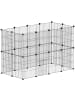 Pawhut Kleintiergehege Schwarz 120L x 60B x 80H cm