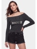 myMo ROCKS Women Longsleeve in Grey Stone Wash