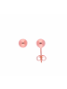 Adeliás Damen 925 Silber Ohrringe / Ohrstecker Ø 6 mm in rose