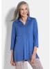 GOLDNER Tunikashirt Elegantes Blusenshirt mit Biesen in royalblau