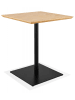 KADIMA DESIGN Esstisch Quadratisch Holz Metall | Moderner Stil in Beige-Schwarz
