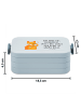 Mr. & Mrs. Panda Bento Box Fuchs Lord Motiv mit Spruch in Blau Pastell