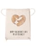 Mr. & Mrs. Panda Stofftasche Otter Valentine mit Spruch in Creme