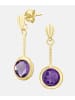 Vanlere Ohrhänger aus 375 Gelbgold mit Amethyst
