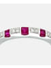Diamant L'éternel Eternity-Ring aus 375 Weißgold mit Diamant mit Rubin