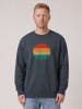wat? Apparel Sweatshirt Retro Sunset Ocean in India Ink Grey