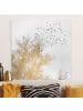 WALLART Leinwandbild - Vogelschwarm vor goldenem Baum in Gold