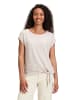 BETTY & CO Casual-Shirt mit Wellenstruktur in Weiß/Braun