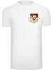 F4NT4STIC T-Shirt Looney Tunes Tasmanian Devil Face Faux Pocket in weiß