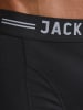 Jack & Jones Set 3er Pack Sense Trunks Boxershorts Stretch Unterhose in Schwarz-Schwarz