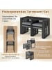 COSTWAY 5 tlg. Gartenmöbel Set PE-Rattan in Grau