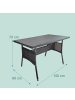 relaxdays Gartentisch in Grau - (B)100 x (H)70 x (T)60 cm