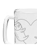 Mr. & Mrs. Panda Gravur Bierkrug Faultiere Herz ohne Spruch in Transparent