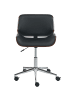 Beliani Bürostuhl TOTOWA in Schwarz/Braun/Silber - (W) 54 x (H) 77 x (L) 39 cm