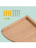 relaxdays Eckregal in Natur - (B)25 x (H)3 x (T)25 cm
