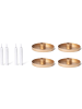 Novaliv 4X Kerzenhalter 6cm Metall Stabkerzen Tafelkerzen Gold mit LED-Stabker in Gold