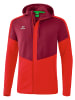 erima Squad Trainingsjacke mit Kapuze in bordeaux/rot