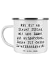 Mr. & Mrs. Panda Emaille Tasse Spruch Busfahrer Sicherheit mit S... in Weiß
