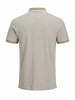 Jack & Jones Polo Shirt JJEPAULOS Sommer Hemd Kragen Pique Cotton in Beige