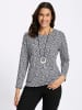 WITT WEIDEN Print-Shirt in hellgrau-schwarz-bedruckt