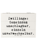 Mr. & Mrs. Panda Holzkiste Spruch Unschlagbare Zwillingsgeschwis... in Weiß