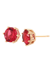 faina Women Earrings in Rose Gold Red