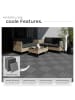 tectake Terrassenfliesen 22er Set im Klicksystem, 31 x 31 x 2,2 cm