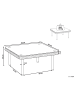 Beliani Couchtisch BAUCINA in Weiß/Braun - (W) 60 x (H) 30 x (L) 60 cm