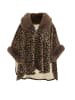 imala Damen Poncho in Braun Leo