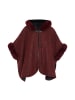 Usha Women Poncho in Weinrot
