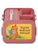 Mr. & Mrs. Panda Lunch Box Bär Schultüte Design mit Spruch in Rot Pastell