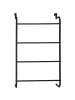 Storage Solutions Tür-Handtuchhalter aus Metall in Schwarz, (H) 73 x (L) 44 cm