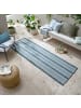 KADIMA DESIGN Balkon-Teppich UV-beständig FLEET Streifen Muster Terrasse Modern in Blau-Grün