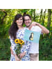 Mr. & Mrs. Panda Deko Schild Pinguin Blumen ohne Spruch in Eisblau