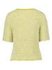 Zero  Sommerpullover kurzarm mit Fransen in GreenWhite