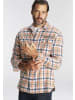 Man's World Flanellhemd in orange-weiss-blau