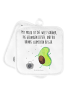 Mr. & Mrs. Panda Kochlappen Avocado Tanzen mit Spruch in Weiß