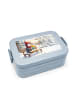 Mr. & Mrs. Panda Bento Box Pinguin Winter Pommes Design mit Spruch in Blau Pastell