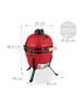 relaxdays Kamado Grill in Rot - Ø 32 cm