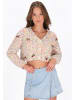 myMo Cardigan in white multicolor