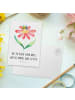 Mr. & Mrs. Panda Postkarte Hummel Blume mit Spruch in Weiß
