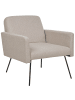 Beliani Sessel NARKEN in Beige/Schwarz - (W) 72 x (H) 77 x (L) 76 cm