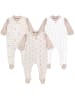 TupTam Baby Unisex Schlafstrampler mit Fuß 3er Pack in beige